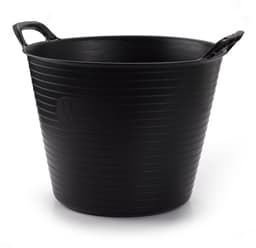 Plasticforte Emmer - flexibele kuip - zwart - kunststof - rond - 25 liter - 42 x 38 x 33 cm - wasmanden - tuinafval - speelgoed — thumbnail 1