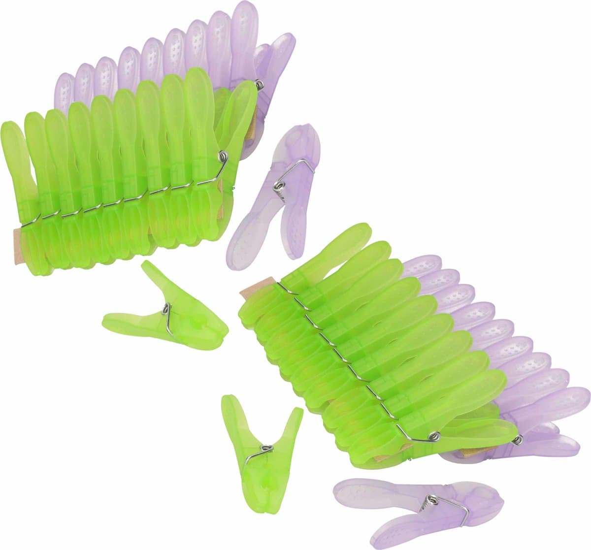 PlasticForte Wasknijpers - 80x stuks - XXL size - 8,5 cm - kunststof - metalen veer — afbeelding 1