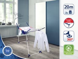 Leifheit droogrek Pegasus 200 Solid Deluxe Mobile - met wieltjes - 20 m drooglengte — thumbnail 5