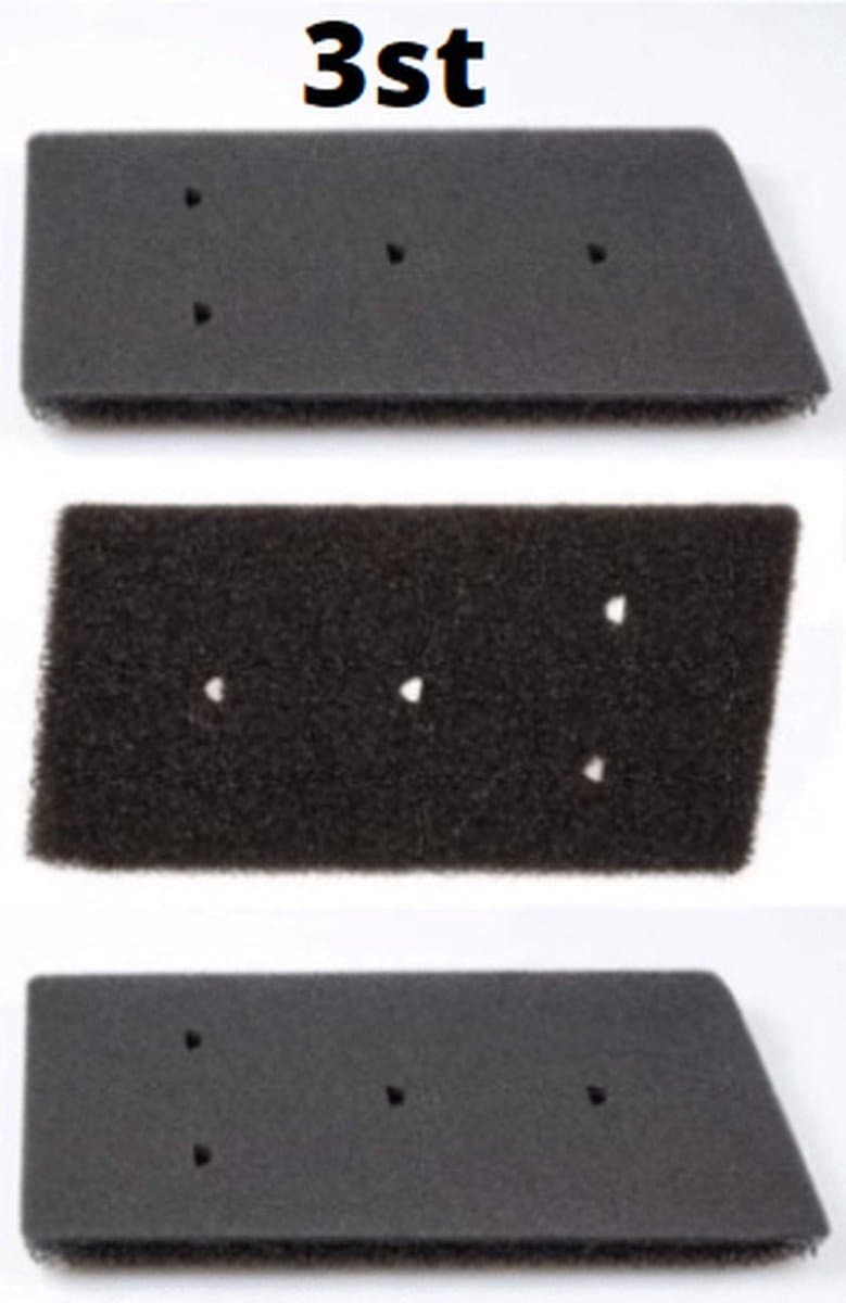 filter schuim - 3 STUKS - schuimfilter droger foam filter wasdroger warmtewisselaar - Alternatief geschikt voor Whirlpool Bauknecht Ignis ( met 4 gaatjes) - 481010345281 — afbeelding 1