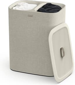 Dubbele Wasmand - Wasmand 2 Vakken - Laundry Bag - 90L — thumbnail 1