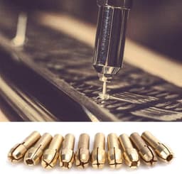 Mini Messing Spantangen Klauwplaten Micro Twist Boorkop Set - 10 Stuks - Elektrische Grinder Rotary Tool Accessoires - Tail diameter 4.3mm . — thumbnail 2