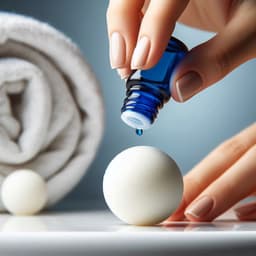 Lavendel Drogerballen set - 6 Wasdroger Ballen met Lavendel Olie - Wool dryer balls - Wasdrogerballen - Wasmachine ballen - Droogballen van Wol - 10ml etherische olie — thumbnail 3