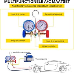 Blauwe Professionele Vacuumpomp - Compact en Draagbaar - Met Hoogwaardige Accessoires — thumbnail 5