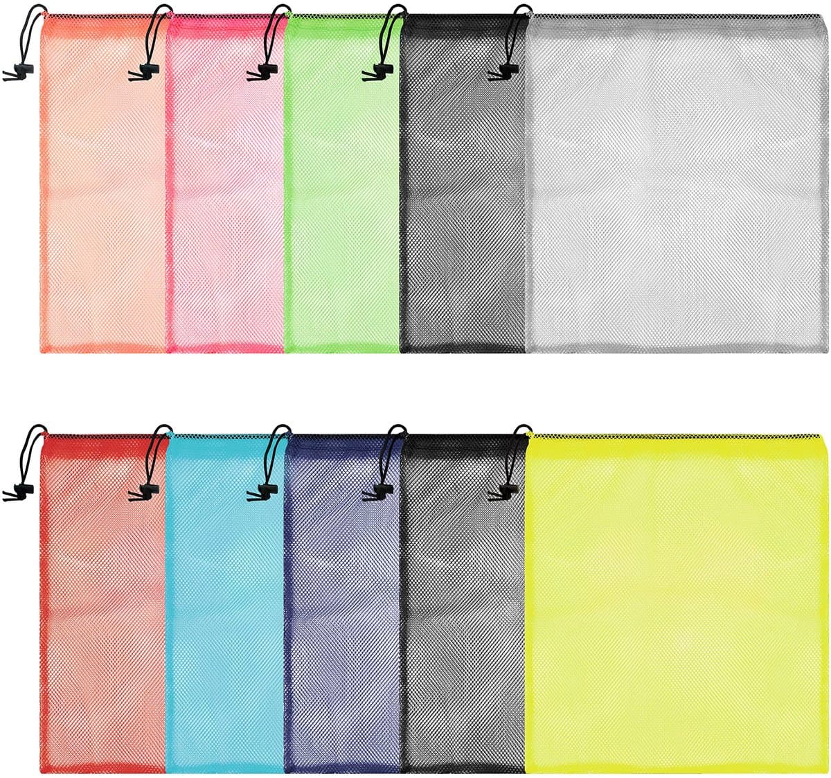 Unyqoos ® Multifunctionele Meerkleurige Wasnetten Set met Trekkoord voor Diverse Gebruiken in Huishouden en Reizen — afbeelding 1