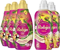 Robijn - Wasmiddel en Wasverzachter Pakket - Tropical - houdt kleuren langer als nieuw - 5 stuks - 60 Wasbeurten — thumbnail 2