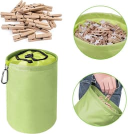 Goodivery ® Kledingpinzakje met Ophanghaak, Waterdichte Kledingpinzak voor 150-200 Kledingpinnen — thumbnail 5