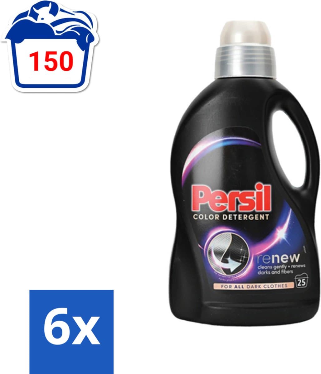 Persil Color Detergent - Vloeibaar Wasmiddel - Donkere Was - 25 Wasbeurten - Voordeelverpakking - 6 stuks — afbeelding 1