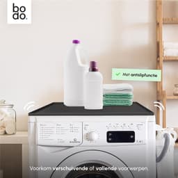 Bodo® Bescherm Mat Voor Wasmachine & Droger - Silicone 60x60cm - Zwart — thumbnail 5