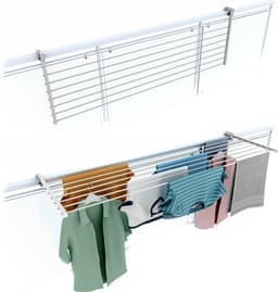 Foxydry Duo 162 cm hangend droogrek - wit - rechthoekige reling — thumbnail 1