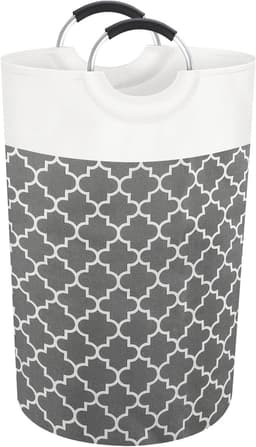 Opvouwbare wasmand - 82 liter wasverzamelaar - grijs - Oxford-stof — thumbnail 1