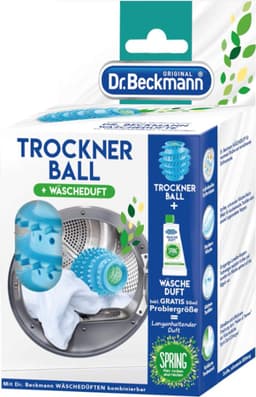 Dr. Beckmann Drogerbal + Wasgeur 50ml - Wasbol - Wasdrogerbal - Droogbal voor Wasdrogers - Droogkasten - Herbruikbaar - Vegan - Milieuvriendelijk - Gemaakt van Siliconen — thumbnail 2