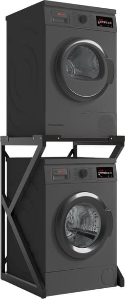ACAZA Wasmachine Verhoger - Wasmachine Kast - Wasmachine Ombouw - Metaal - Zwart — thumbnail 1