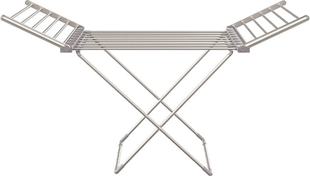 FurnStar - Adler - Droogrek - Elektrische droogrek - Verwarmde Wasrek - ‎Droogrek met Verwarming - Elektrisch Wasrek met Verwarming - 148 x 53 x 90 cm - Grijs — afbeelding 1