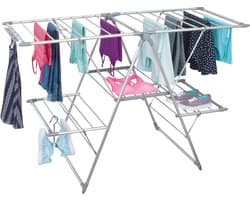 wasdroogrek met grote capaciteit opgewaardeerde versie, droogrek kleding, waslijn roestvrij staal, vouwen binnen en buiten