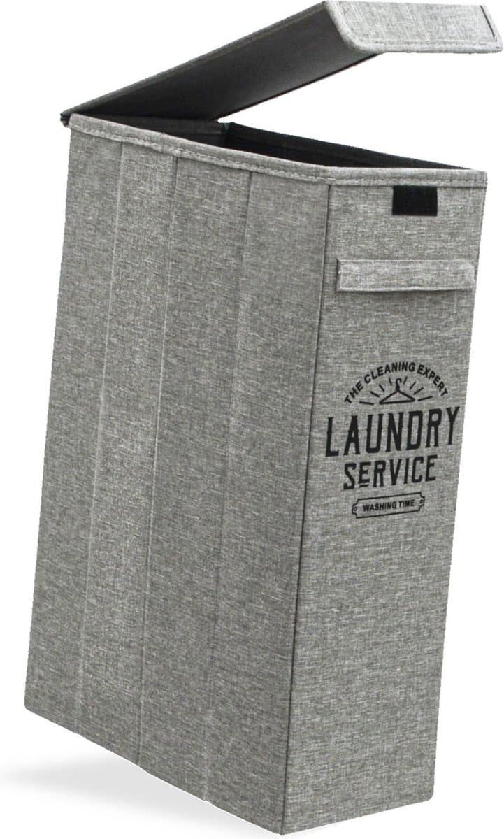 50L Smalle Wasmand met Deksel - 20x40x60 Nis Wasbox - Wasverzamelaar - Opvouwbare Badkamer Mand — afbeelding 1