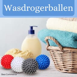 6x Energiebesparende Wasdroger ballen - Wasbol anti-pluis - Drogerballen voor wasmachine - Wasverzachtende Droogballen - Wasbol - Wasdrogerballen - Wasbollen - Droogballen voor droogtrommel - Diverse kleur - Wasballen voor wasmachine - Bwa Commerce — thumbnail 1