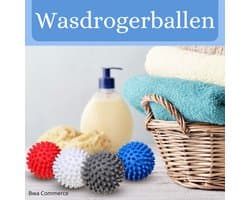 6x Energiebesparende Wasdroger ballen - Wasbol anti-pluis - Drogerballen voor wasmachine - Wasverzachtende Droogballen - Wasbol - Wasdrogerballen - Wasbollen - Droogballen voor droogtrommel - Diverse kleur - Wasballen voor wasmachine - Bwa Commerce
