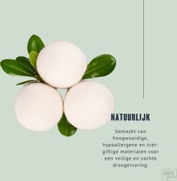 Jean’s goods XL Drogerballen van Wol – Duurzame Wasdrogerballen – Herbruikbaar – 6 Stuks – Beige — thumbnail 4
