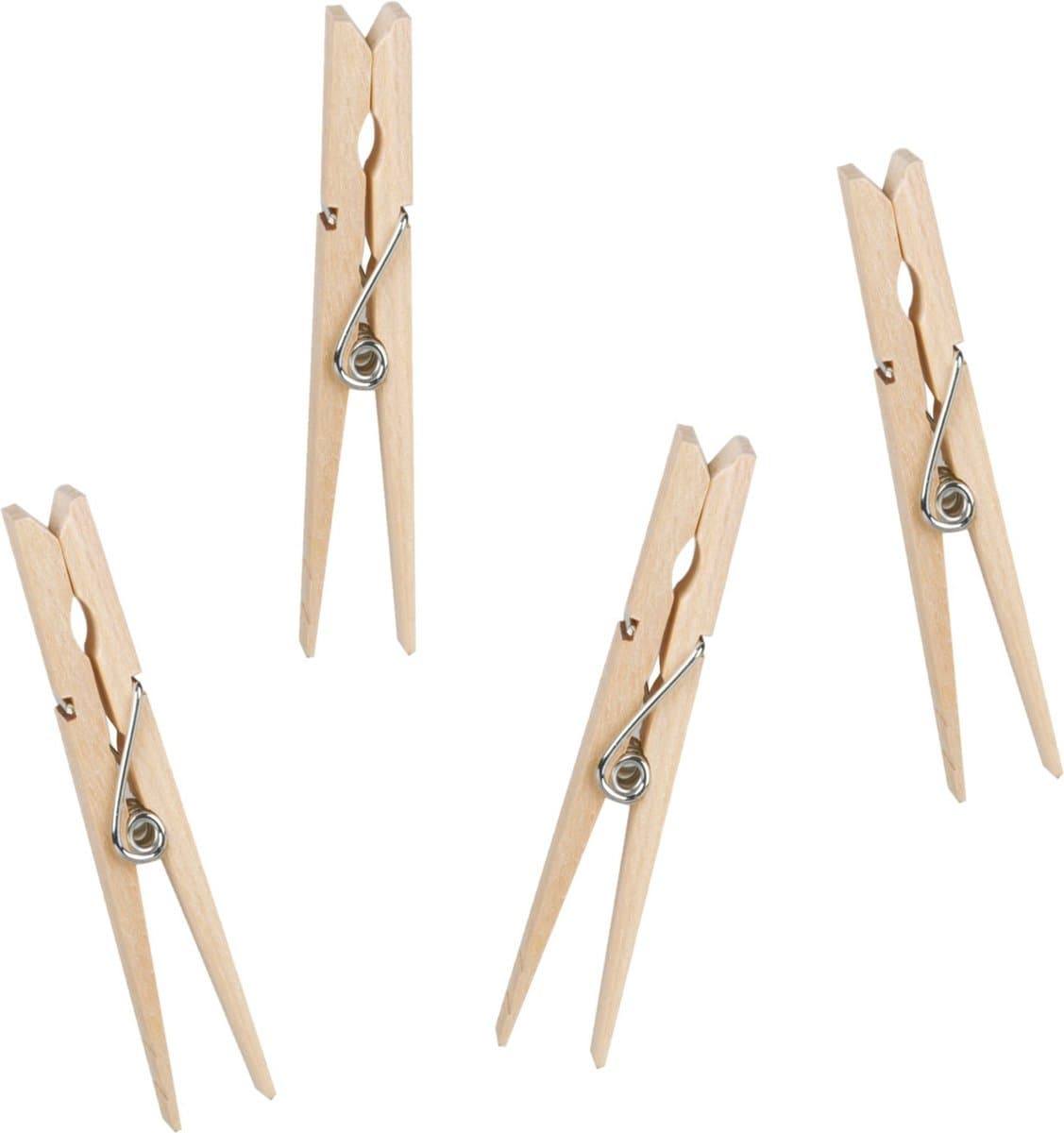 Urban Living XL Size wasknijpers - 48x - bamboe - 9 cm - Extra groot formaat — afbeelding 1