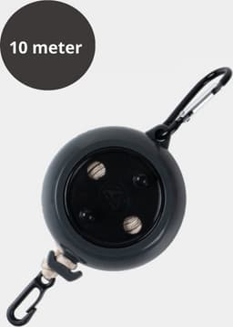 Waslijn Uittrekbaar 10 Meter - zwart - Drooglijnen - Roldrooglijn - Oprolbaar - Waslijndraad - Wasrek - Droogrek - ideaal voor op de camping — thumbnail 1