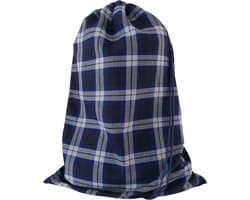 Bluvardi Katoenen waszak - XL- met trekkoord - Scottish blue