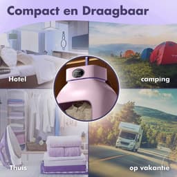 Draagbare opvouwbare droger - Droger voor camping/caravan - Multifunctionele Droger - Elektrische Wasdroger - Draagbare Compacte Opvouwbare Wasdroger - Tijdsinstelling - Wit - Remote Control — thumbnail 4