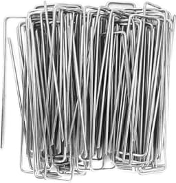 Roestvrij Staal Tuin Stapel Pin Kunstgras Bevestiging Pinnen - 100 Stuks — thumbnail 1