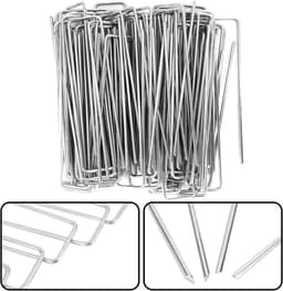 Roestvrij Staal Tuin Stapel Pin Kunstgras Bevestiging Pinnen - 100 Stuks — thumbnail 5