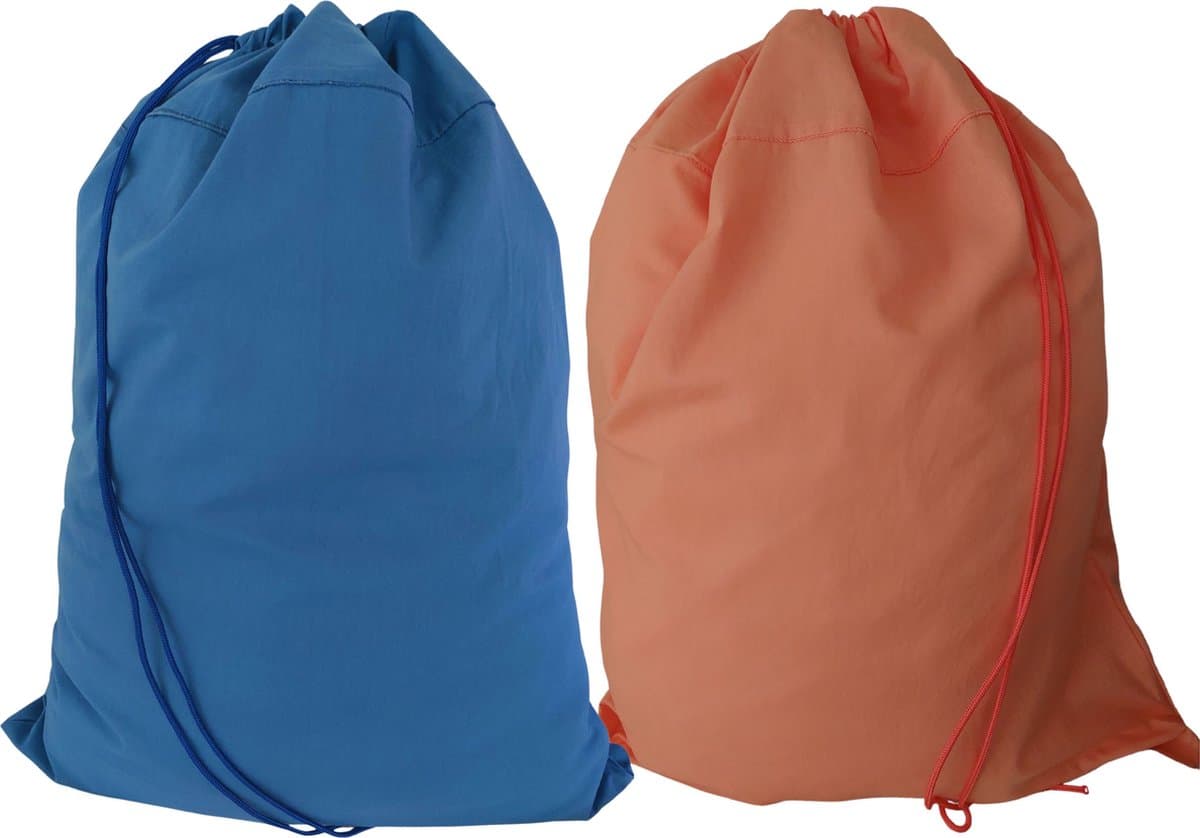 Bluvardi katoenen waszakken set van 2 stuks - XXL -indigo-oranje — afbeelding 1