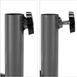 Grondanker met greep voor parasol stokdikte 17-23 mm - Camping strand staal parasolvoet grijs — thumbnail 5