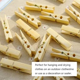 400 stuks kleine houten wasknijpers - duurzaam - natuurlijk hout - klemmen - 6 cm - 12 x 60 mm — thumbnail 4