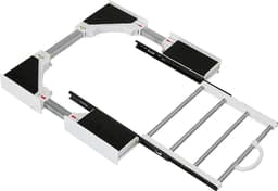 Vonia Tussenstuk Wasmachine Droger - Stapelkit Wasmachine Droger - Universeel - Verstelbaar - Uitschuifbare Handdoekhouder - Wit — thumbnail 1