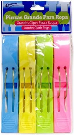 Handdoek/strandlaken knijpers - 12x - gekleurd - kunststof - 15 cm — thumbnail 2