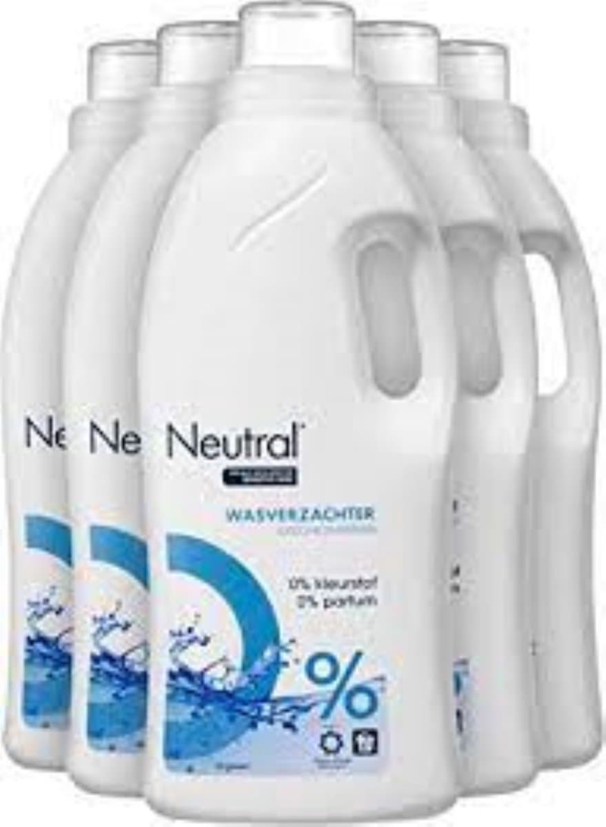 Neutral 0% Parfumvrij Vloeibaar Wasverzachter - 5 x 27 wasbeurten -  Voordeelverpakking — afbeelding 1