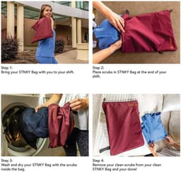STNKY Pro edition - Wasbare sport, reis- en wastas - Bordeaux - 13 liter - Geurloos — thumbnail 5