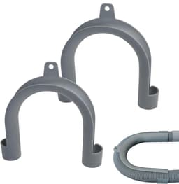 Afvoerslang Houder - Wasmachine Ophangbeugel - Afvalwater Afvoeren - Geurloze Drainage - 2 Stuks - Grijs — thumbnail 1