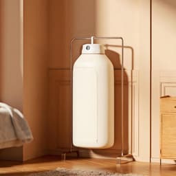 Droger - Elektrische wasdroger - Opvouwbaar - Met timer - Stille werking - Geschikt voor thuis, appartement, op reis, wasruimte, kleine ruimtes - Wit — thumbnail 3