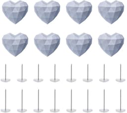 Dailygoods - Set van 8 Dekbedspelden in Hart en Panda Vorm — thumbnail 1