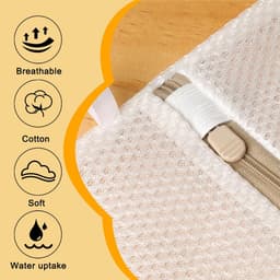 Cosensi - Dailygoods - Dailygoody - Set van 2 Waszakken voor Kleding - Zipper, 18x20 cm - Ideaal voor Delicate Kleding, Sokken en Schoenen — thumbnail 5