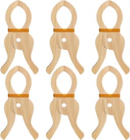 6 stuks houten knijpers voor games, met enorme handgemaakte clips, houten klemmen voor gordijnen, kasten, balkons, creatieve houten knijpers — thumbnail 1