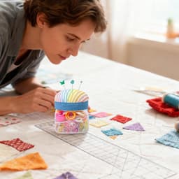 Naaiclip Set - Knutsel Clips - Georganiseerd Knutselen - Met Speldenkussenpot - 76 Delen - Multicolor — thumbnail 2