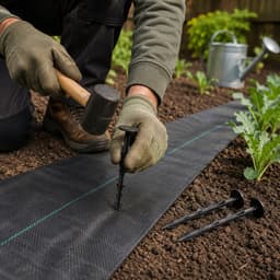 KADAX 50 stuks kunststof grondpennen – grondankers van 15 cm lang met een kopdiameter van 40 mm – grondankers voor het bevestigen van tuinvlies en onkruidvlies in de tuin — thumbnail 3