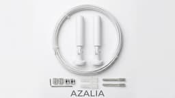 Azalia 5m Muurbevestiging Gordijnwalsdraadset, Hangende Draadgordijngordijnwalsdraad, voor Licht/Lampfoto's, Kunstprojecten Waslijn (Wit) — thumbnail 1