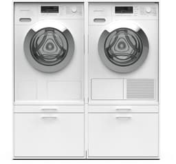 Washcab® Wasmachine Kast - Wasmachine Verhoger - Wasmachine Ombouw - Met lade - Wit - Duo Set Low 1 — thumbnail 1