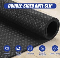 Anti vibratie mat wasmachine 60x60 cm dubbelzijdig antislip waterdichte onderlegmat voor wasmachine en droger — thumbnail 3