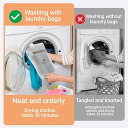 3-delige waszakken voor de wasmachine, kleine waszakken met ritssluiting, 20x25 cm mesh waszakken voor sokken, ondergoed, reiskleding en opbergruimte. — thumbnail 2