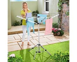 Droogmolen met Voet voor Camping & Thuis - Wasrek Staand - Droogrek Inklapbaar - huishoudhulp
