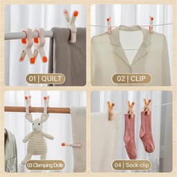 4 Stuks Windbestendige Kledingklemmen Grote Dekbedovertrekhangclips Strandhanddoek Plastic Herbruikbare Antislip Vastklemklemmen voor Kleding - Groen — thumbnail 4