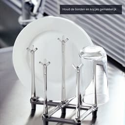carmdering - Uitneembaar Drogerek - Glasdroger - Verticale Organiser - Instelbaar Ontwerp - Anti-Slip Siliconenpunten - BPA-vrij Polypropyleen - Geurloos En Duurzaam - Flexibel Voor Kleine Ruimtes - 1 Stuk — thumbnail 3